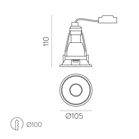 Apex Recessed GU10 White