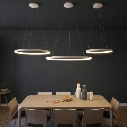 Grace Pendant 78cm LED 2700K 3000K White