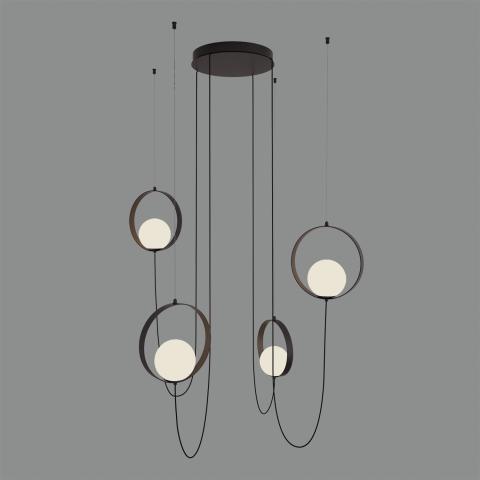 Black halo chandelier top