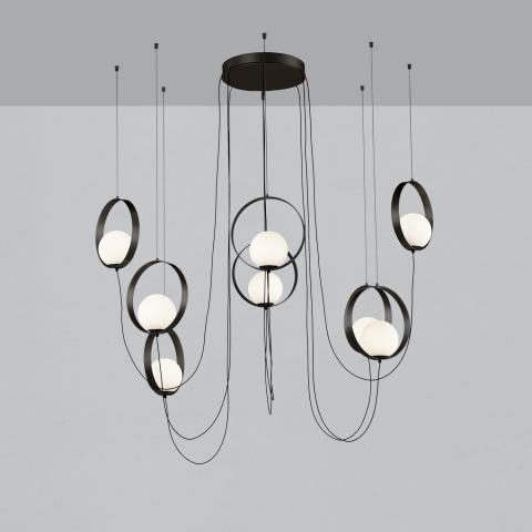 Black deals halo chandelier